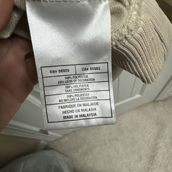 Vintage Y2K Nike Gray Tag Track Jacket Logo Spell Out Track Sz L Cream Color - Picture 6 of 6